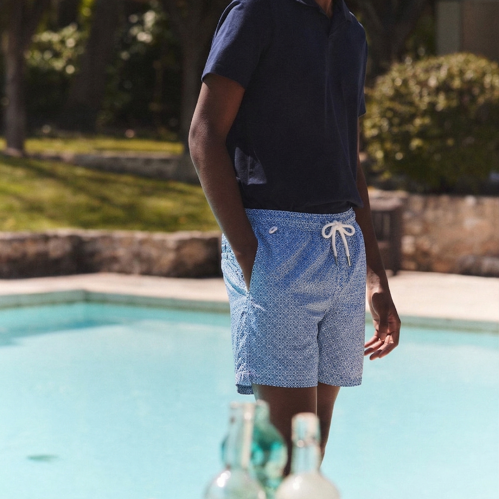 Maillot de Bain Weevay – "Mosaïque Bleue"