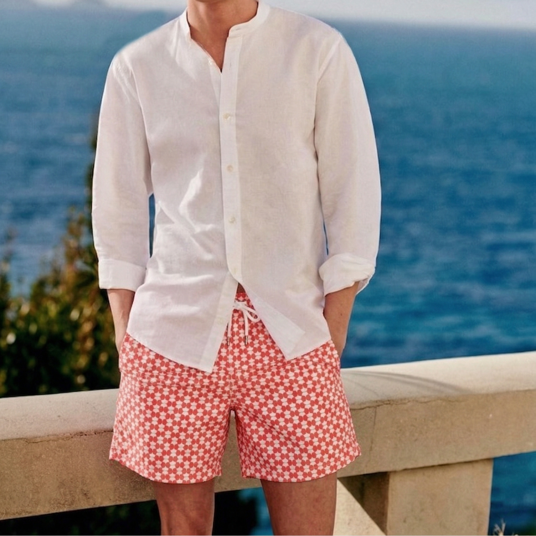 Maillot de Bain Weevay – "Cercle Géométrique Rouge"