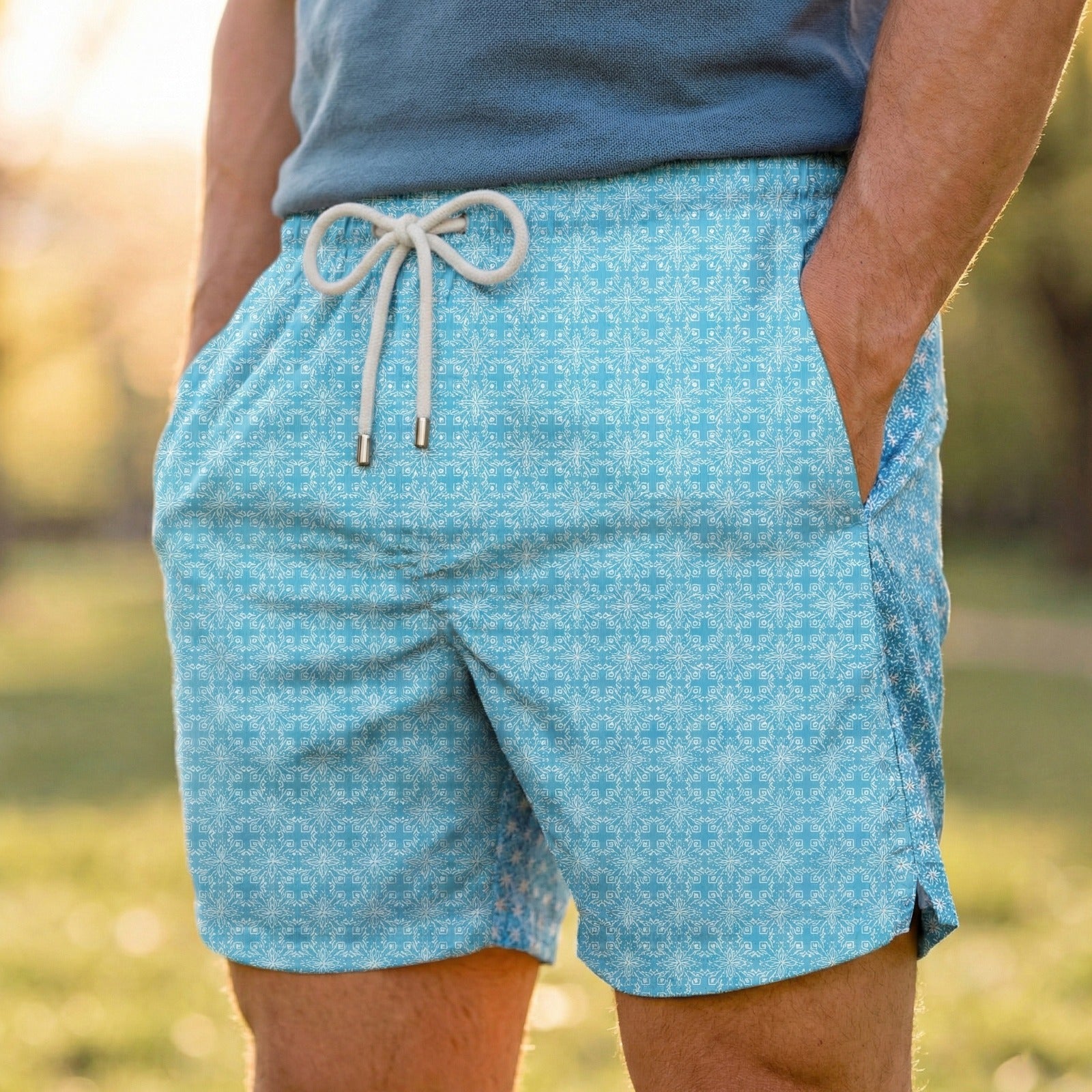 Maillot de Bain Weevay – "Cyan Stellar"