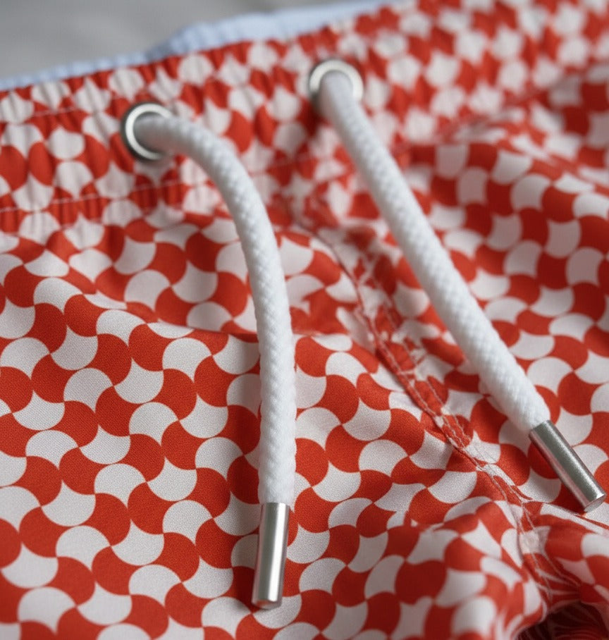 Maillot de Bain Weevay – "Cercle Géométrique Rouge"