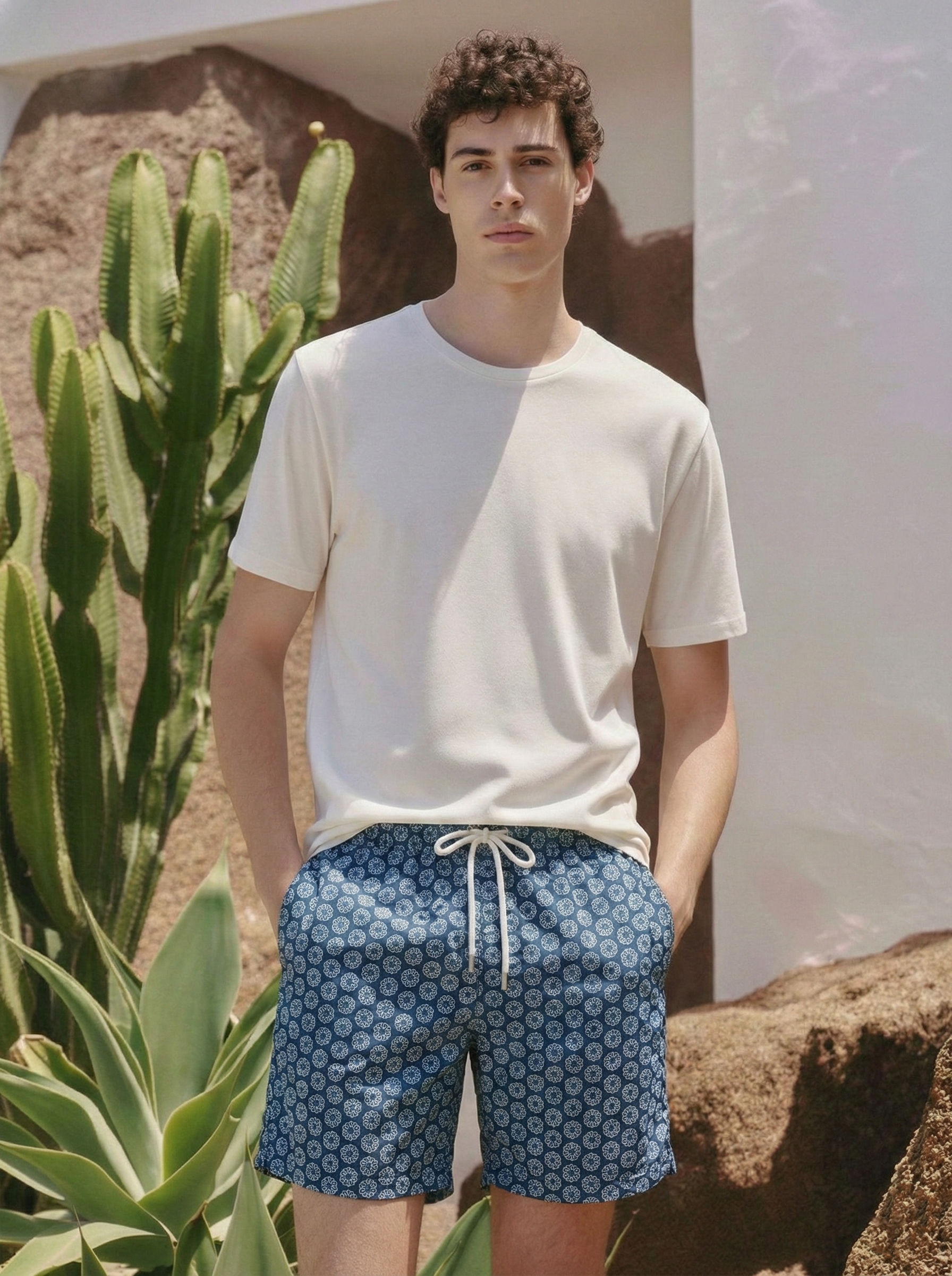 Maillot de Bain Weevay – "Mandala Bloom" Édition Bleu